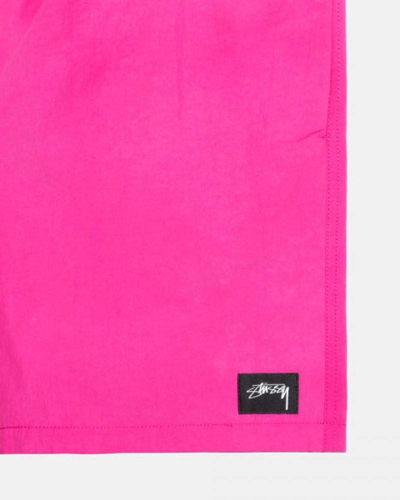 Fuchsia Stussy Wave Dye Nylon Short Men Shorts | VIX-5416