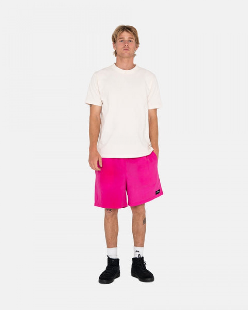 Fuchsia Stussy Wave Dye Nylon Short Men Shorts | VIX-5416