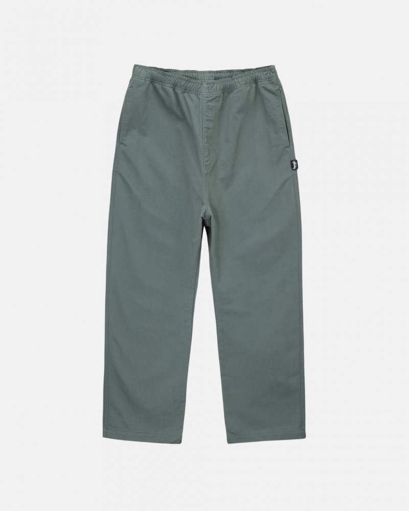 Green Stussy Brushed Beach Pant Men Pants | SXL-5071