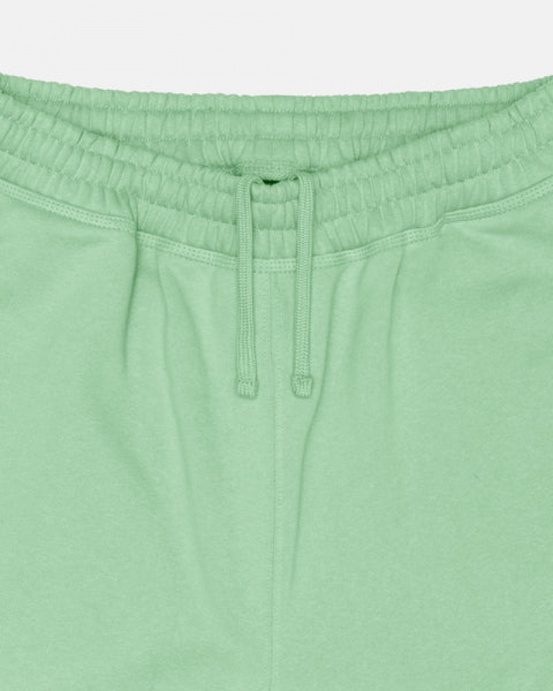 Green Stussy Stock Logo Sweatpant Men Sweatpants | OPF-7826