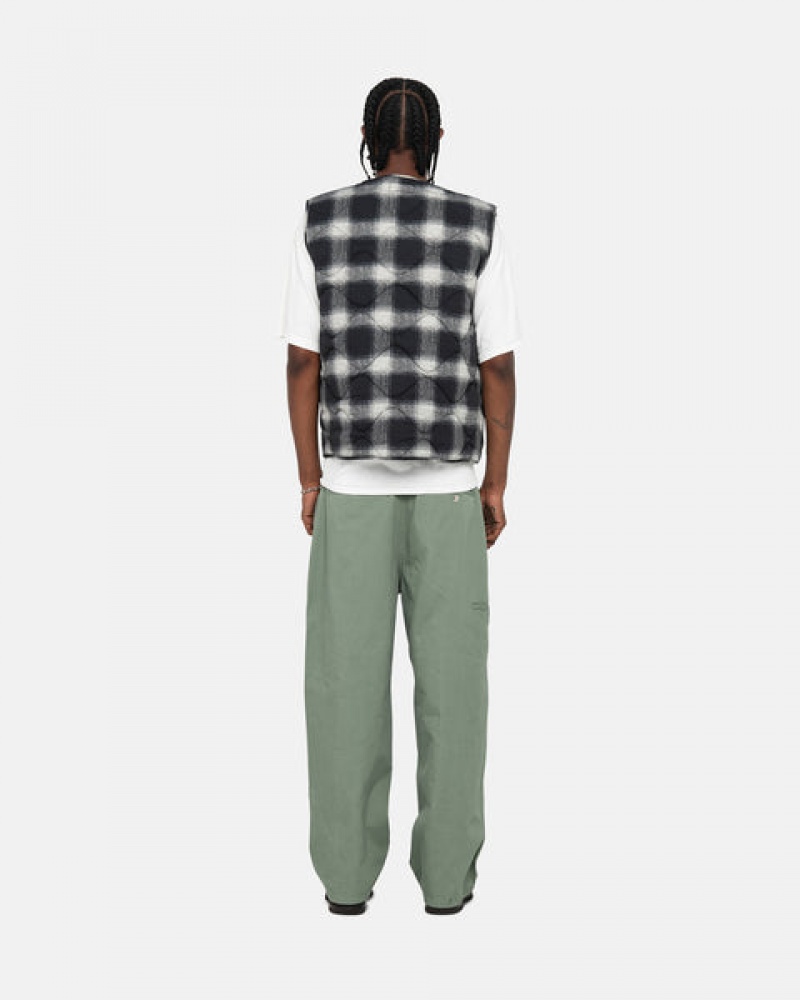 Green Stussy Workgear Trouser Twill Men Pants | OTW-7059