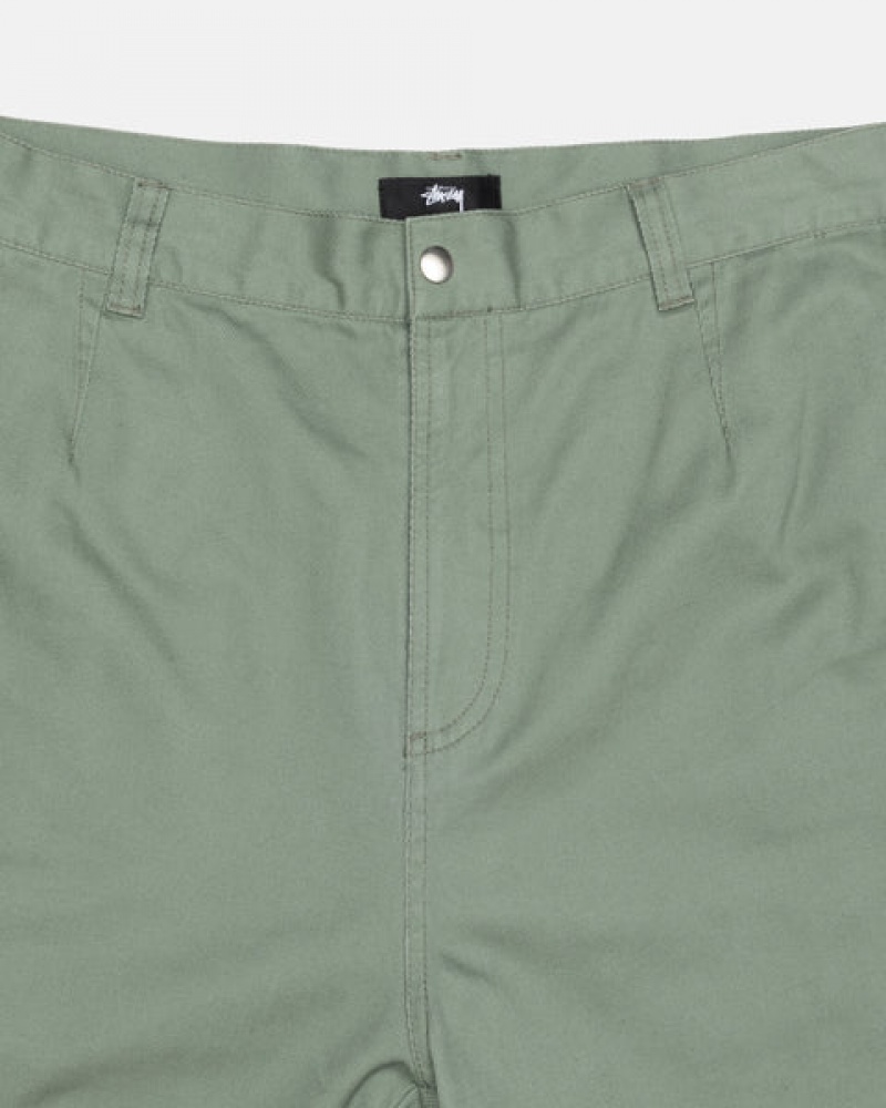 Green Stussy Workgear Trouser Twill Women Pants | WAJ-3078