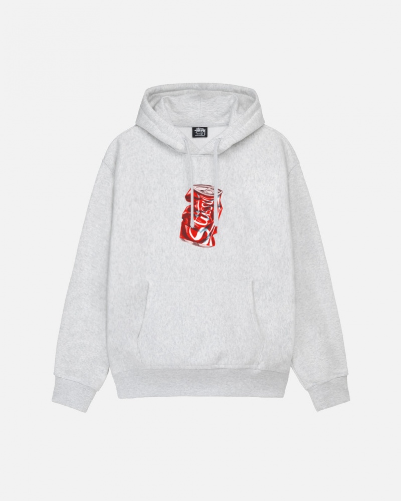 Grey Stussy Soda Can Hoodie Men Hoodie | PSW-9181