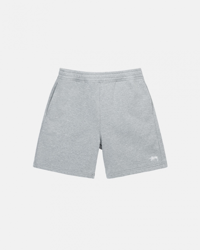 Grey Stussy Stock Logo Sweat Short Men Shorts | FZQ-8978