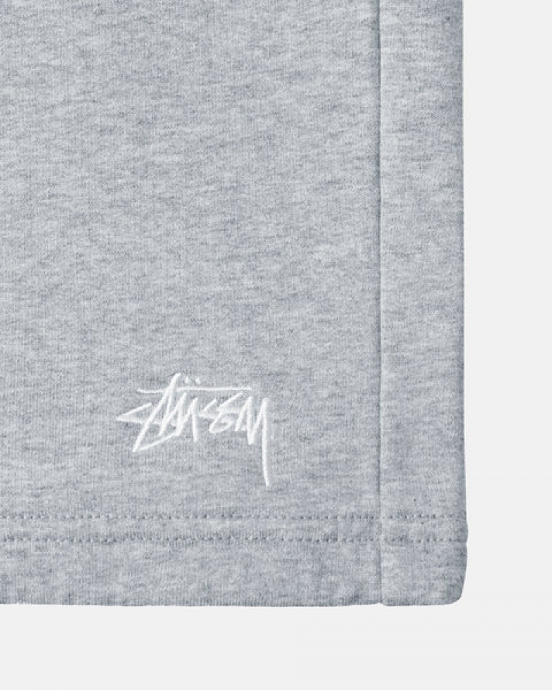 Grey Stussy Stock Logo Sweat Short Women Sweatshorts | NVT-3908