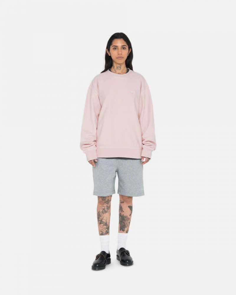 Grey Stussy Stock Logo Sweat Short Women Sweatshorts | NVT-3908