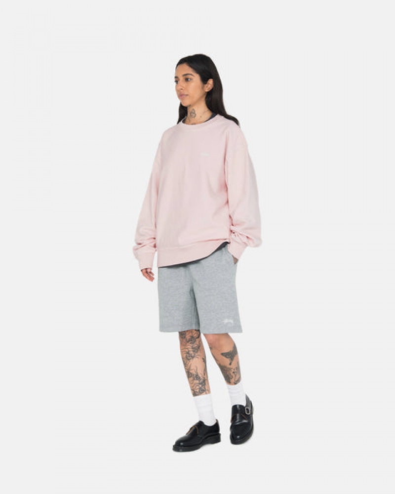 Grey Stussy Stock Logo Sweat Short Women Sweatshorts | NVT-3908