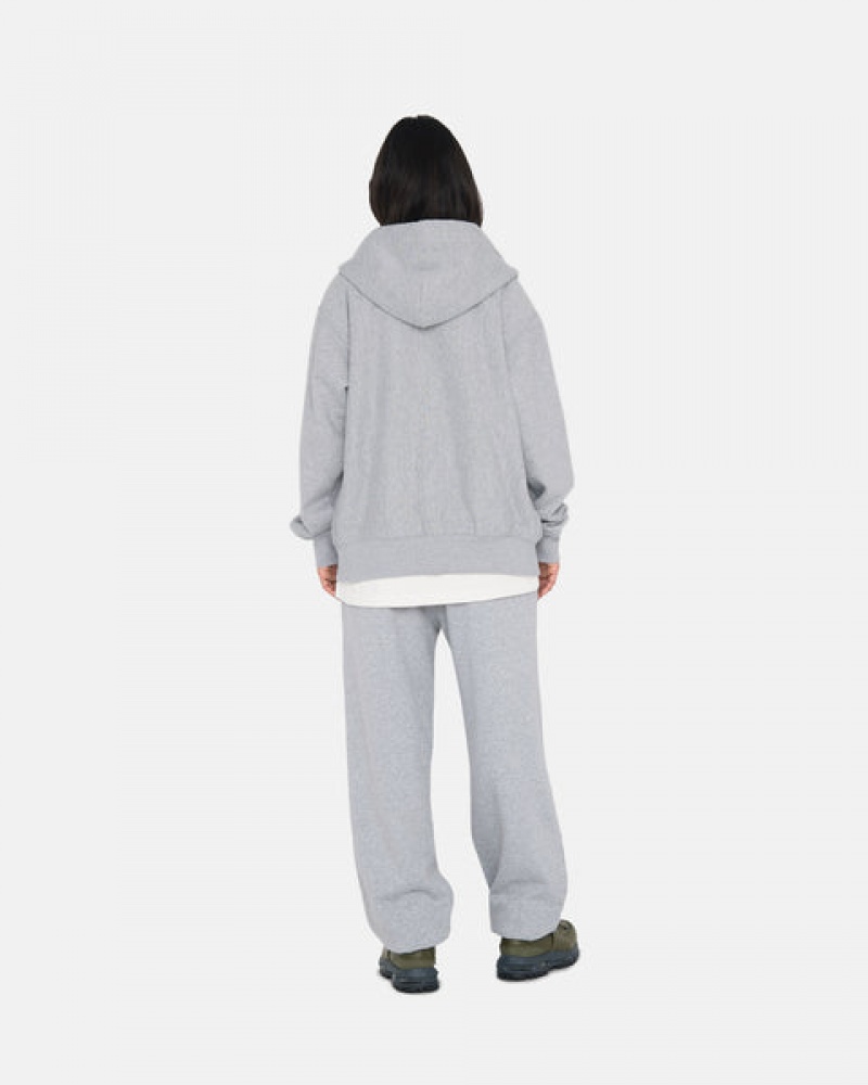 Grey Stussy Stock Logo Sweatpant Men Sweatpants | LVL-7745