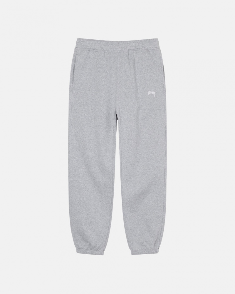 Grey Stussy Stock Logo Sweatpant Men Sweatpants | LVL-7745