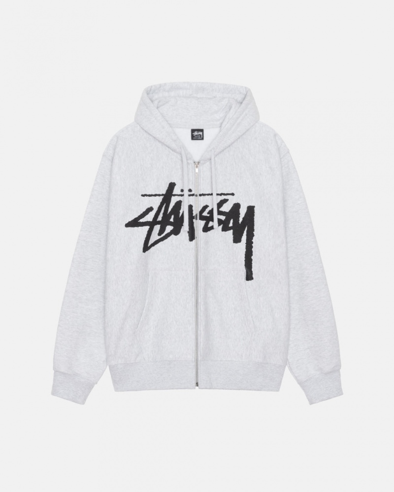 Grey Stussy Venus Zip Hood Women Sweatshirts | MCB-7357