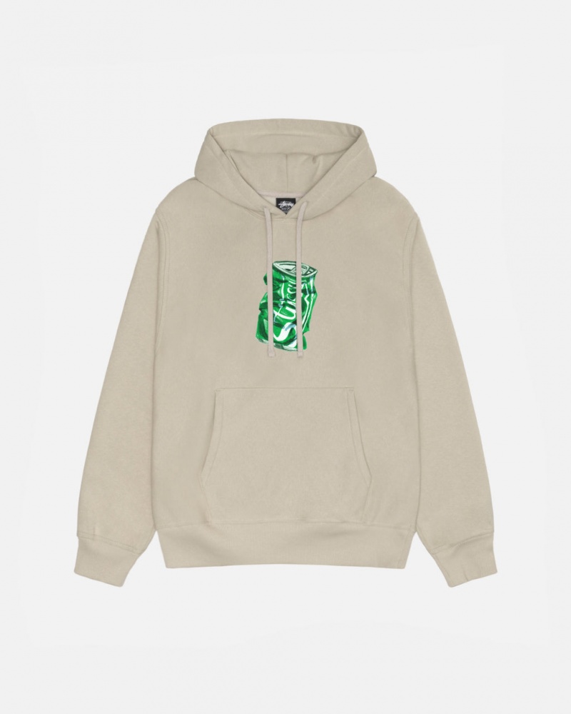 Khaki Stussy Soda Can Hoodie Men Hoodie | ZZC-5998