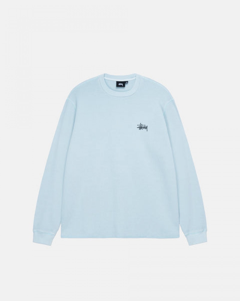 Light Blue Stussy Basic Stock Ls Thermal Women Tops | NON-3973