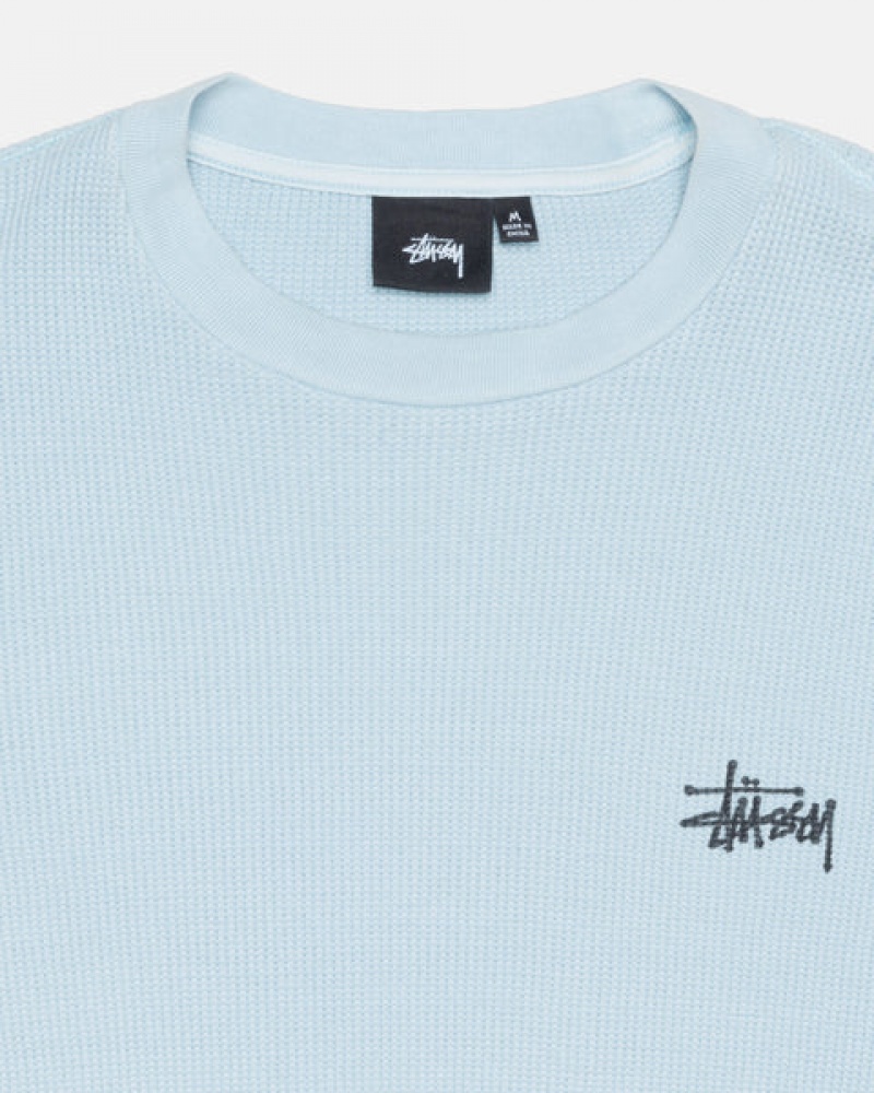 Light Blue Stussy Basic Stock Ls Thermal Women Tops | NON-3973