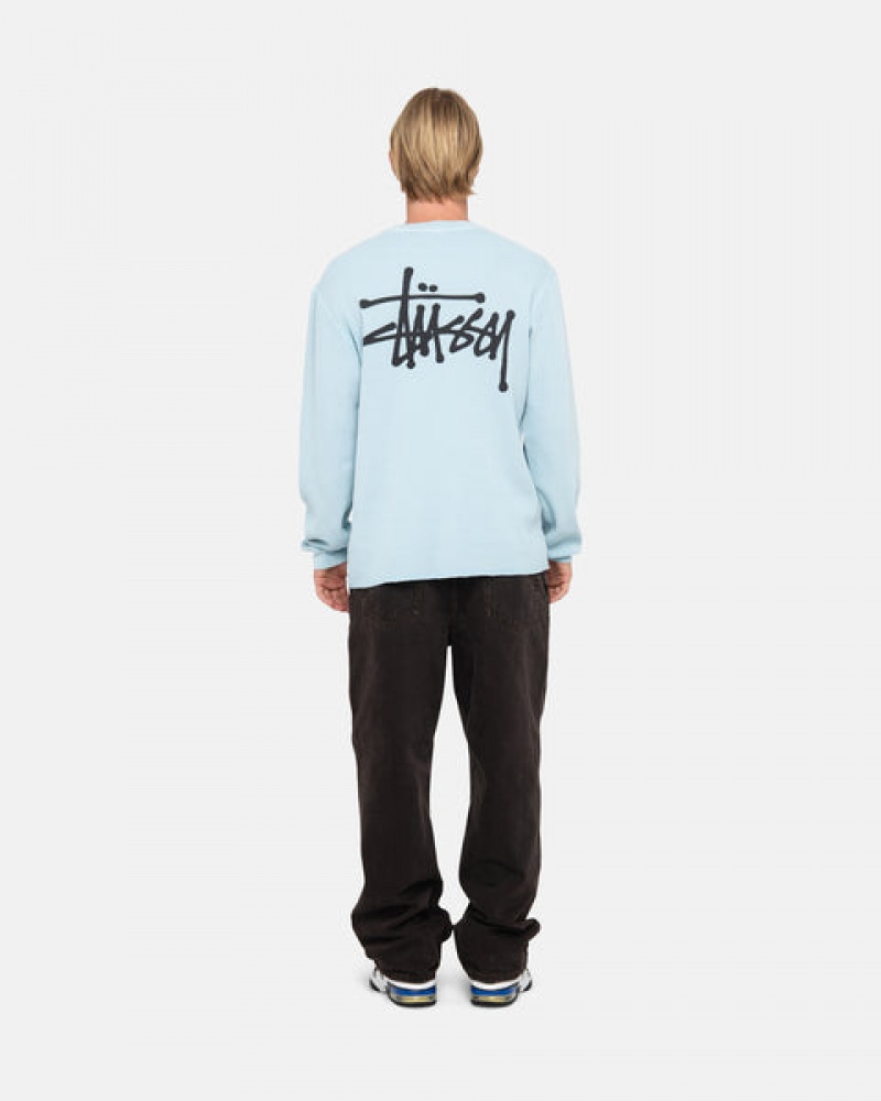 Light Blue Stussy Basic Stock Ls Thermal Women Tops | NON-3973