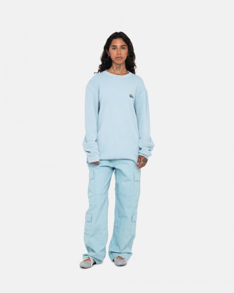 Light Blue Stussy Basic Stock Ls Thermal Women Tops | NON-3973