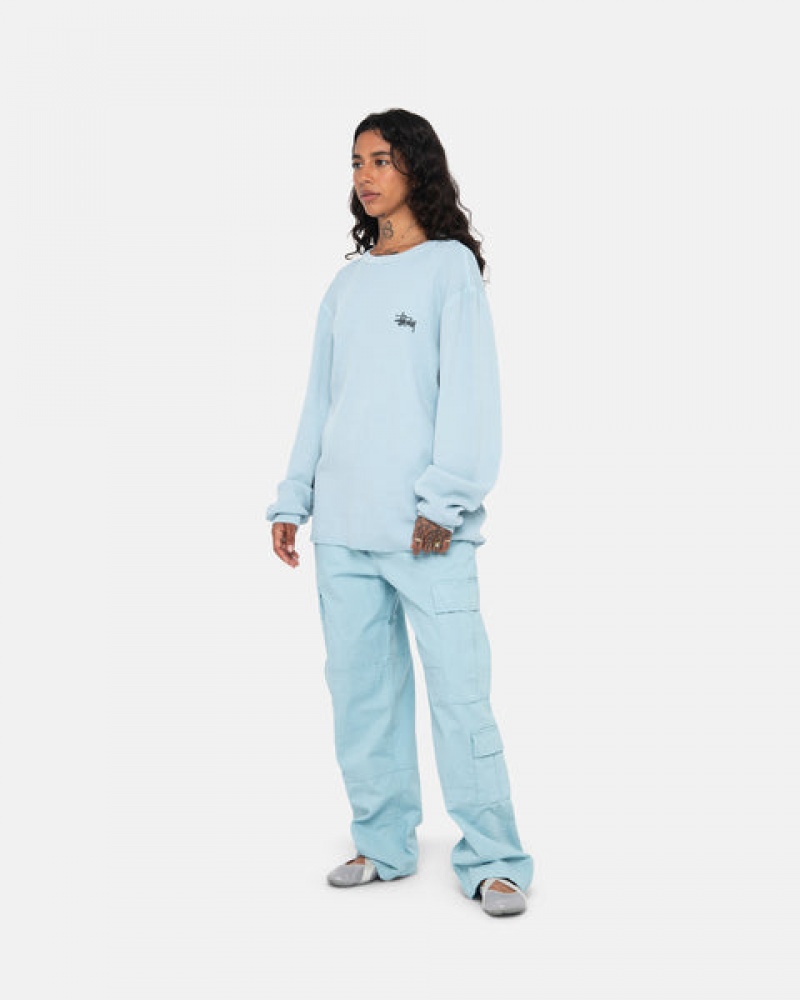 Light Blue Stussy Basic Stock Ls Thermal Women Tops | NON-3973