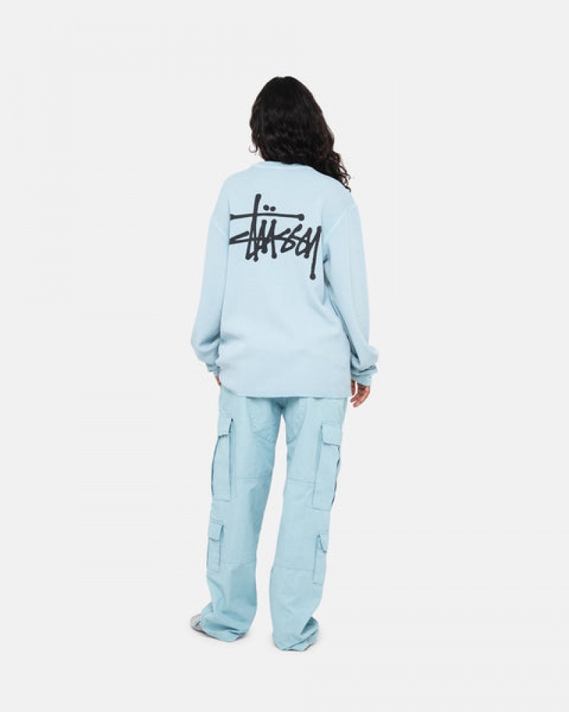 Light Blue Stussy Basic Stock Ls Thermal Women Tops | NON-3973