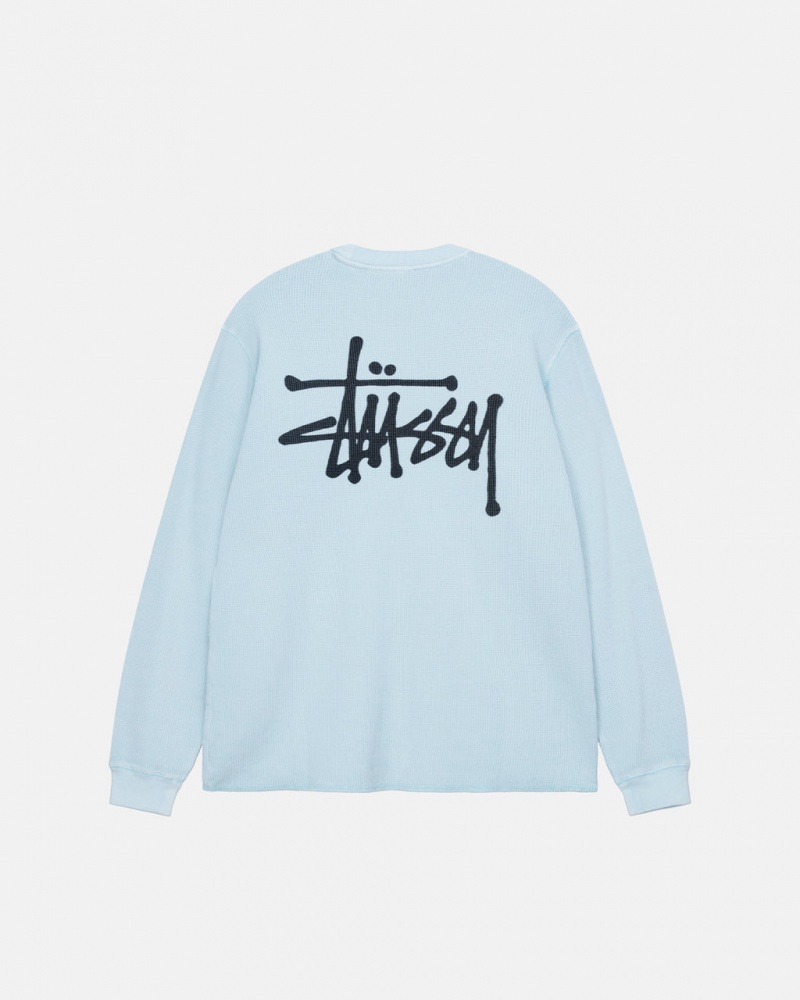 Light Blue Stussy Basic Stock Ls Thermal Women Tops | NON-3973