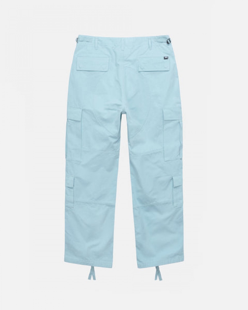 Light Blue Stussy Surplus Cargo Ripstop Men Pants | RDN-8543