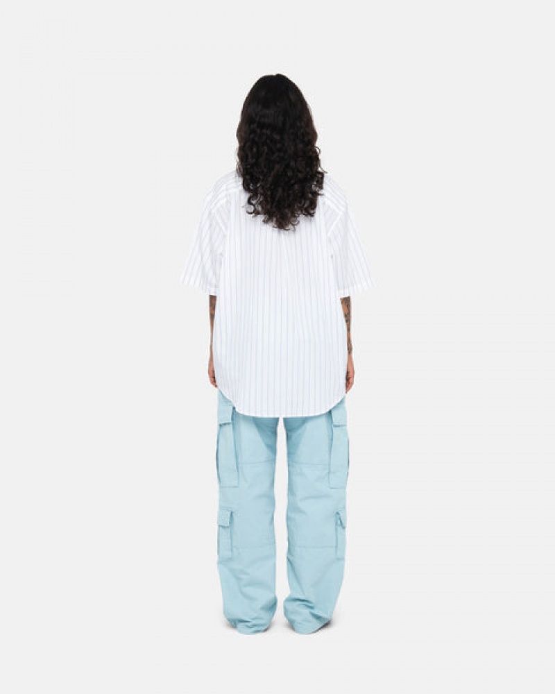 Light Blue Stussy Surplus Cargo Ripstop Women Pants | FMW-2607