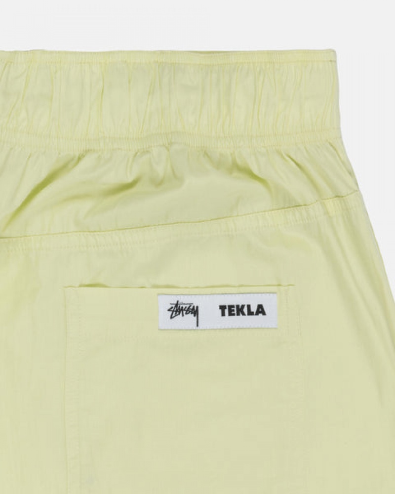 Light Green Stussy Tekla Poplin Pyjama Shorts Men Shorts | VHA-3498