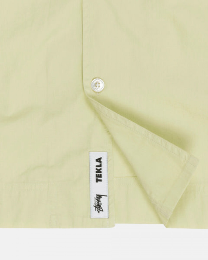 Light Green Stussy Tekla Poplin Pyjama Shirt Women Shirts | XEY-8730