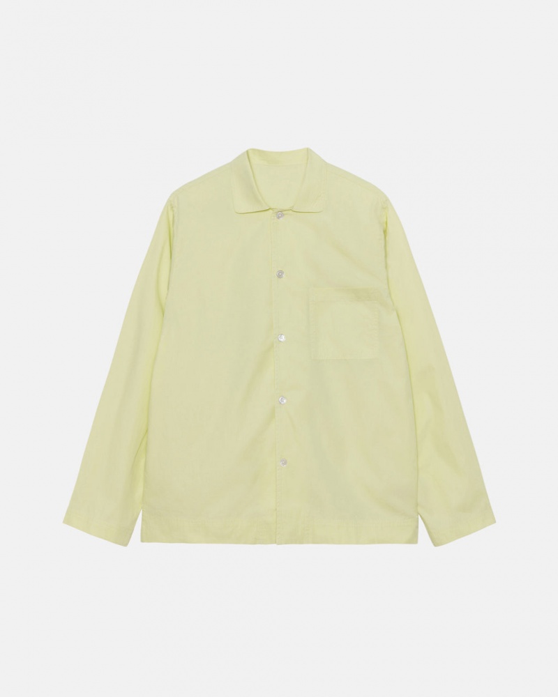 Light Green Stussy Tekla Poplin Pyjama Shirt Women Shirts | XEY-8730