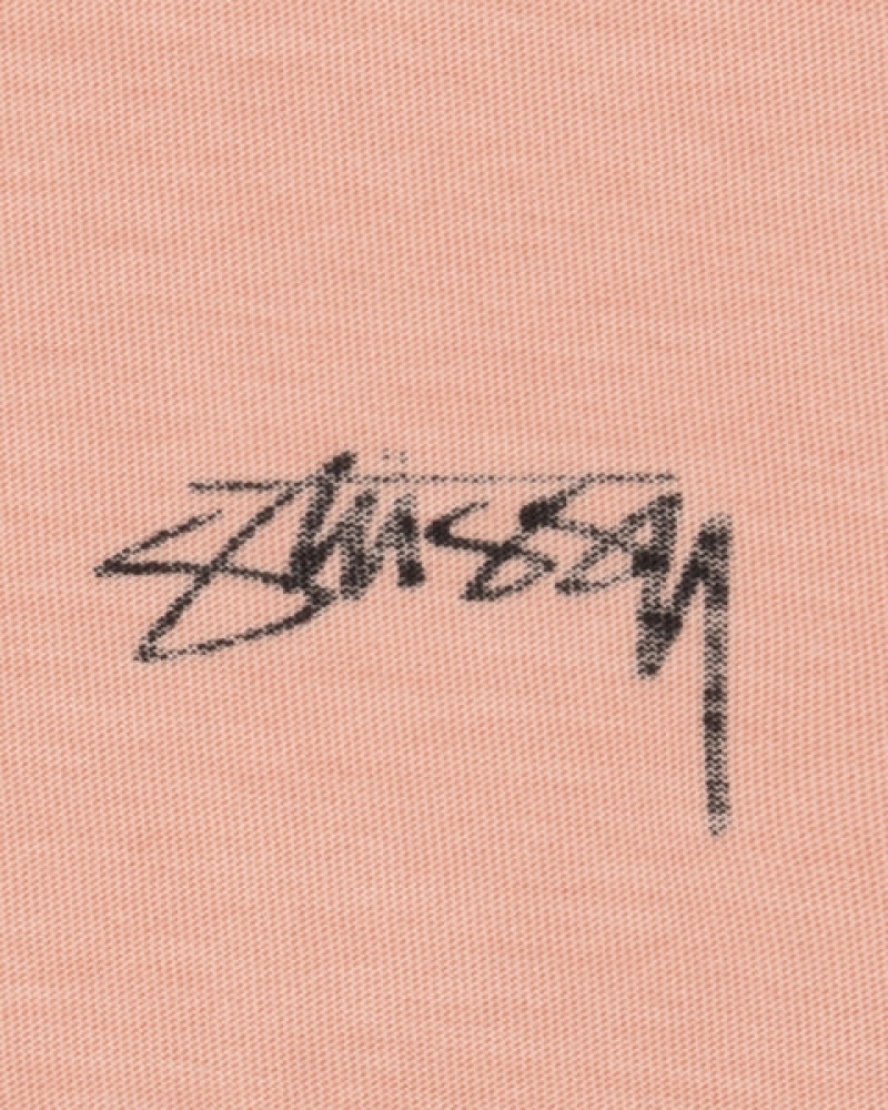 Light Pink Stussy Lazy Ls Tee Men T Shirt | ANX-3641