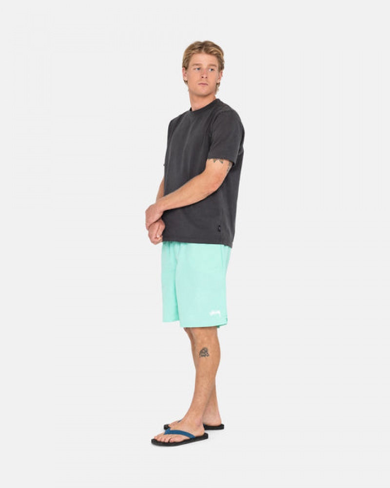 Light Turquoise Stussy Stock Water Short Men Swimwear | BGT-3032