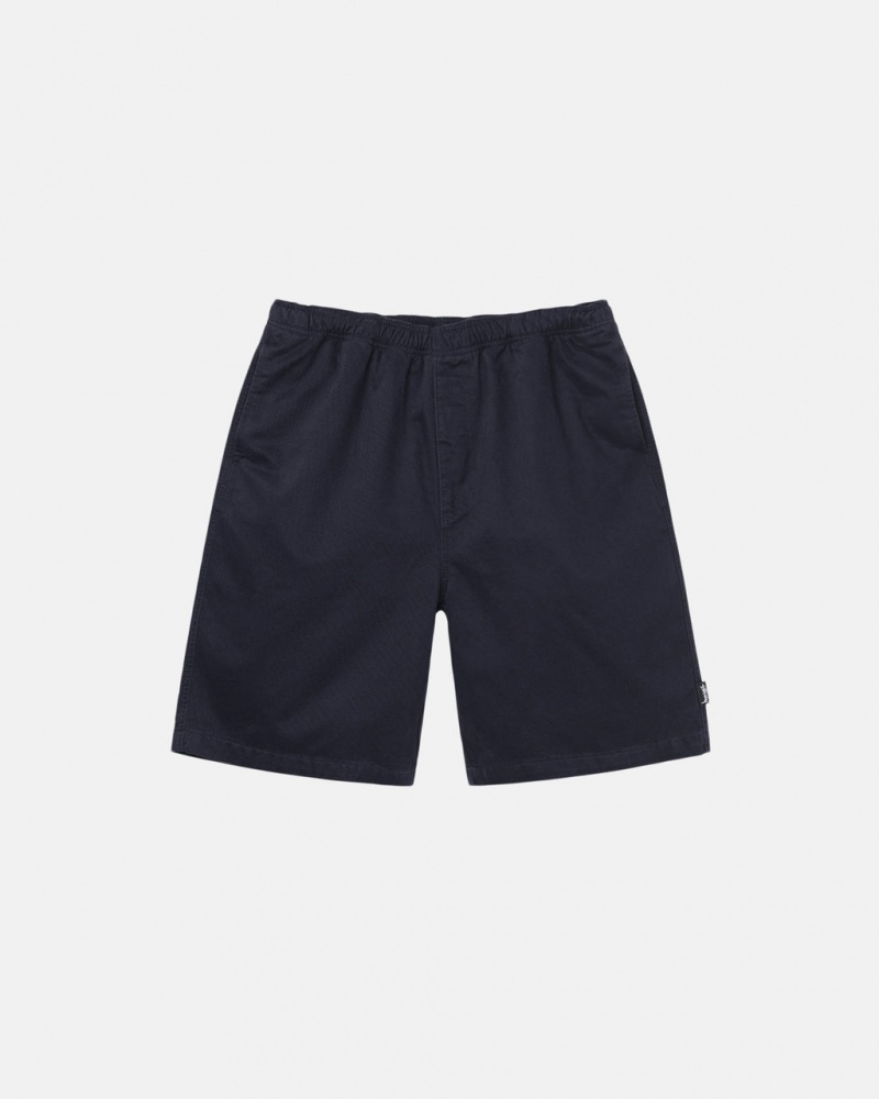 Navy Stussy Brushed Beach Short Men Shorts | ZBQ-5494