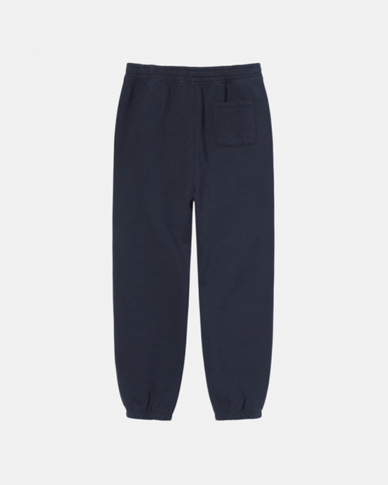 Navy Stussy Overdyed Stock Logo Sweatpant Men Sweatpants | VOE-6038