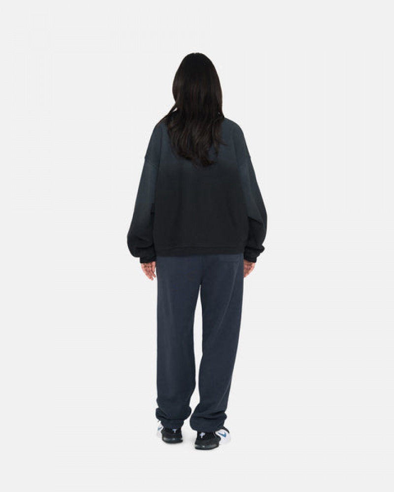 Navy Stussy Overdyed Stock Logo Sweatpant Women Sweatpants | DLN-5607