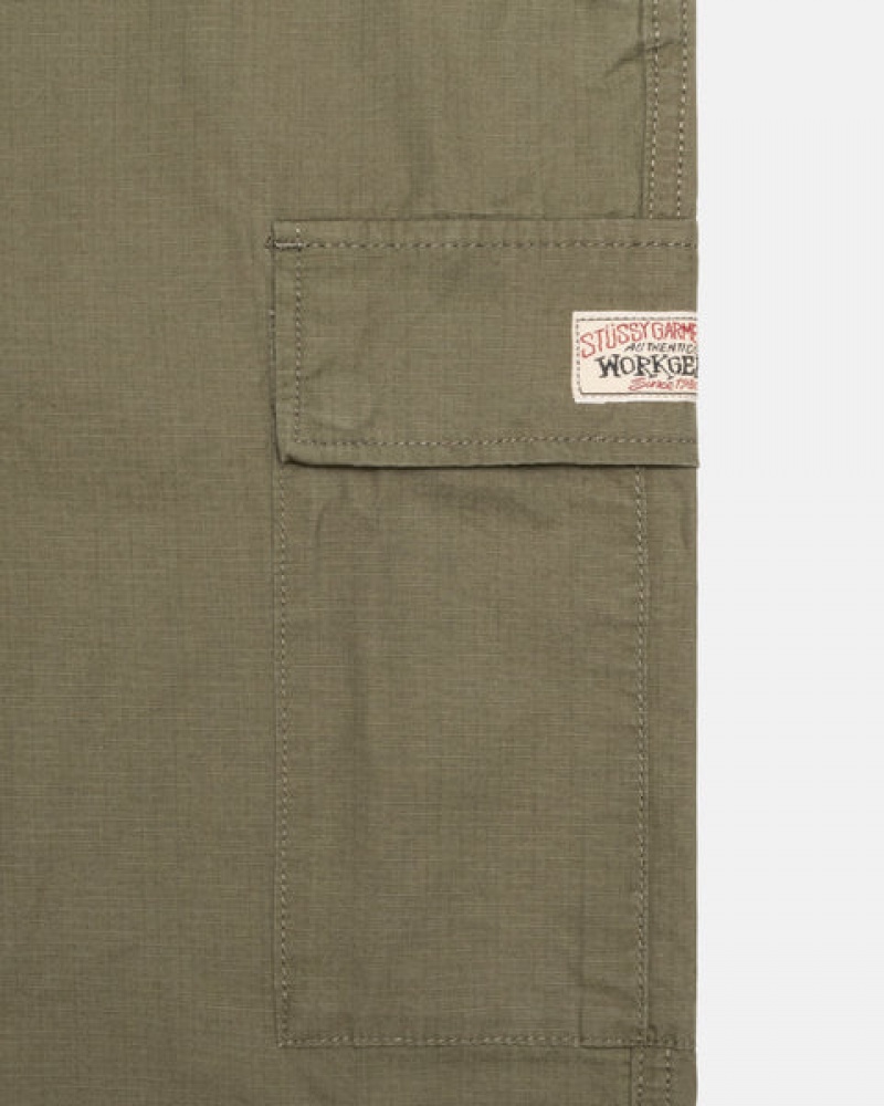 Olive Stussy Ripstop Cargo Beach Pant Men Pants | GES-1043