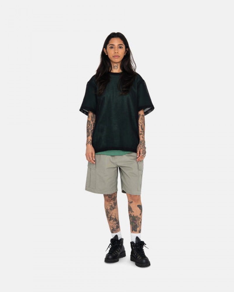 Olive Stussy Ripstop Cargo Beach Short Men Shorts | BYX-1651