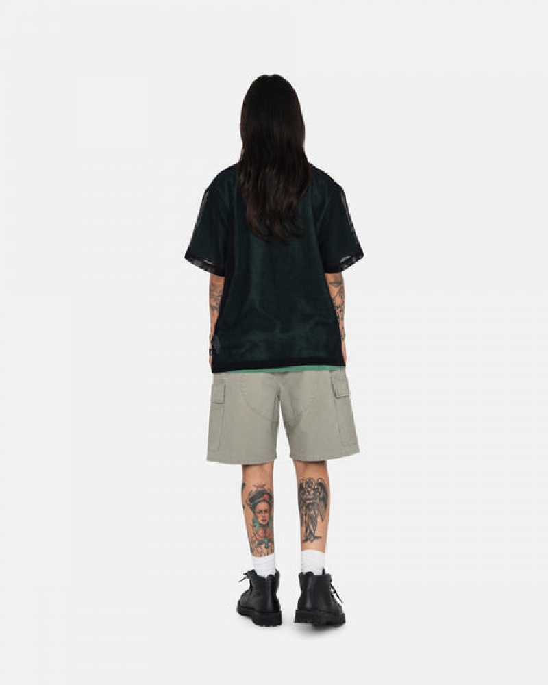 Olive Stussy Ripstop Cargo Beach Short Men Shorts | BYX-1651