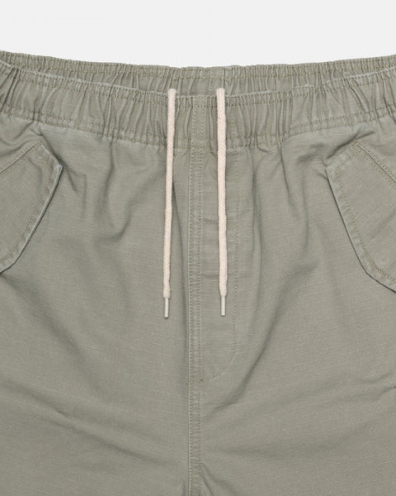 Olive Stussy Ripstop Cargo Beach Short Men Shorts | BYX-1651