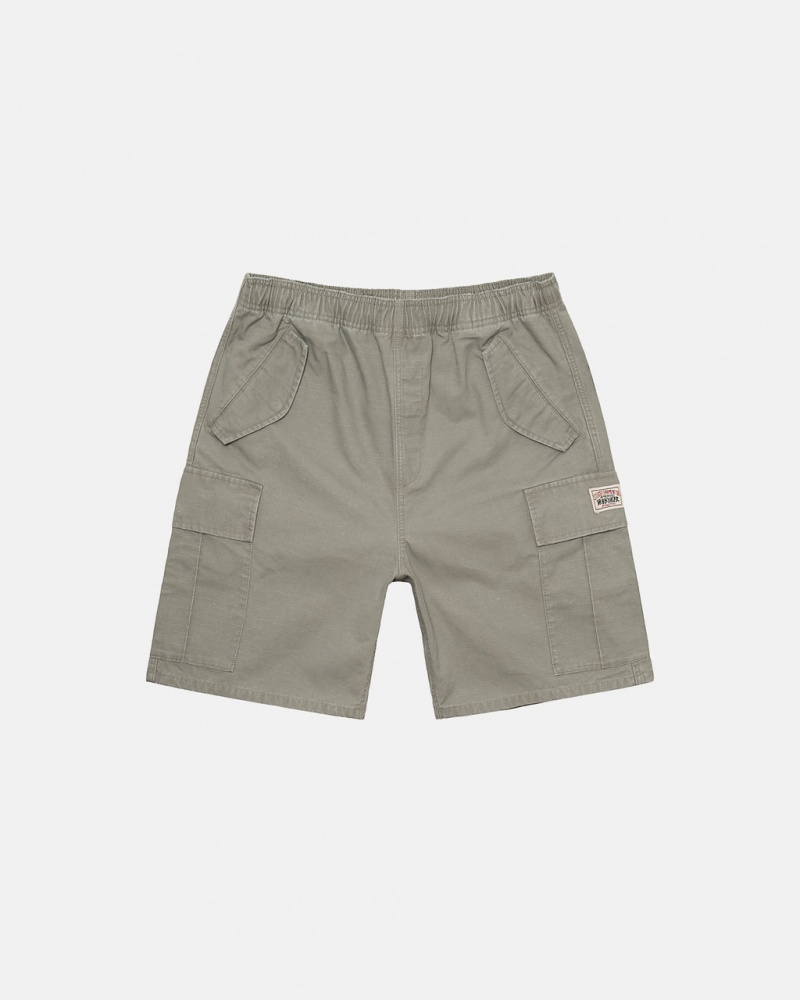 Olive Stussy Ripstop Cargo Beach Short Men Shorts | BYX-1651