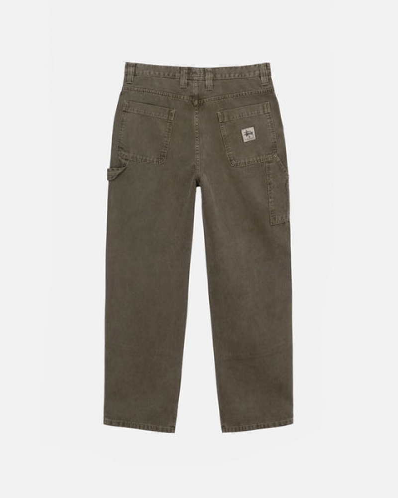 Olive Stussy Work Pant Canvas Men Pants | GKR-1174