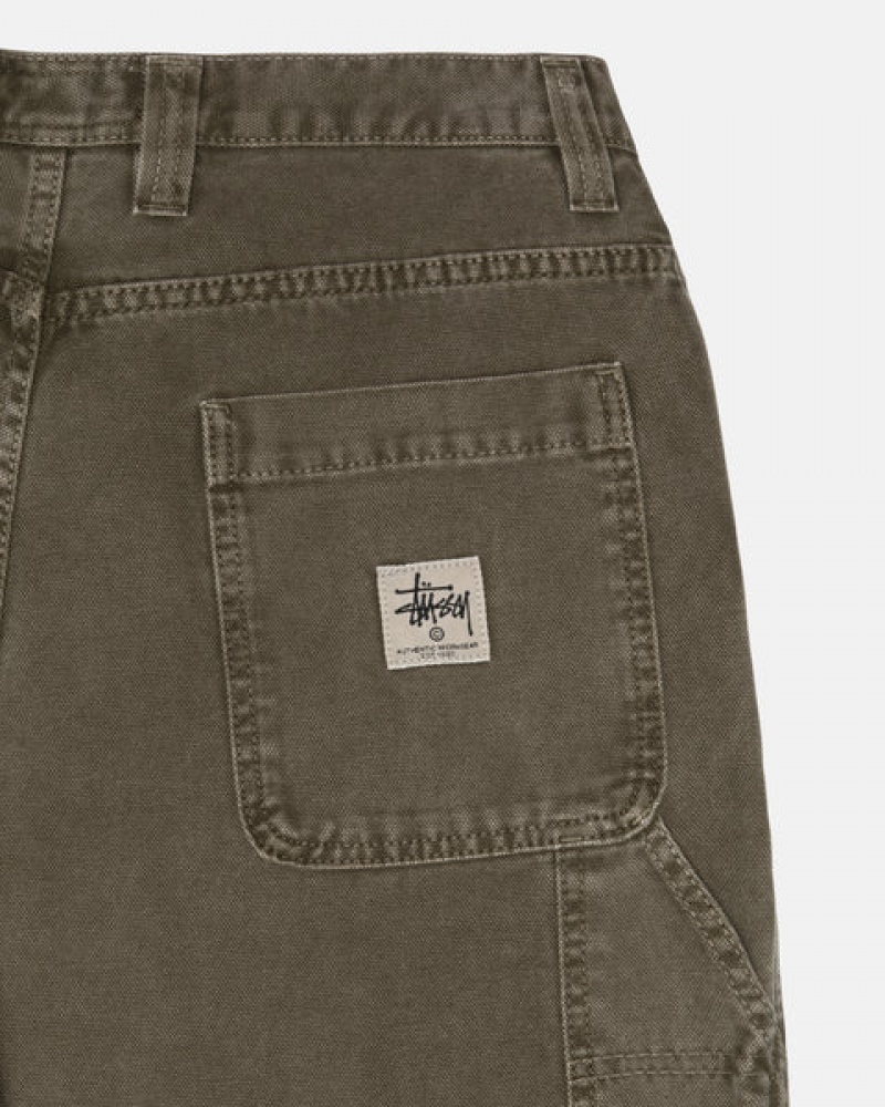 Olive Stussy Work Pant Canvas Men Pants | GKR-1174