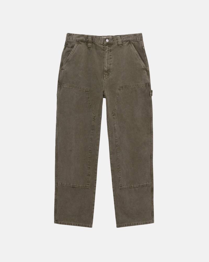 Olive Stussy Work Pant Canvas Men Pants | GKR-1174