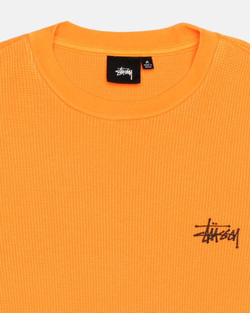 Orange Stussy Basic Stock Ls Thermal Women Tops | VRI-0917