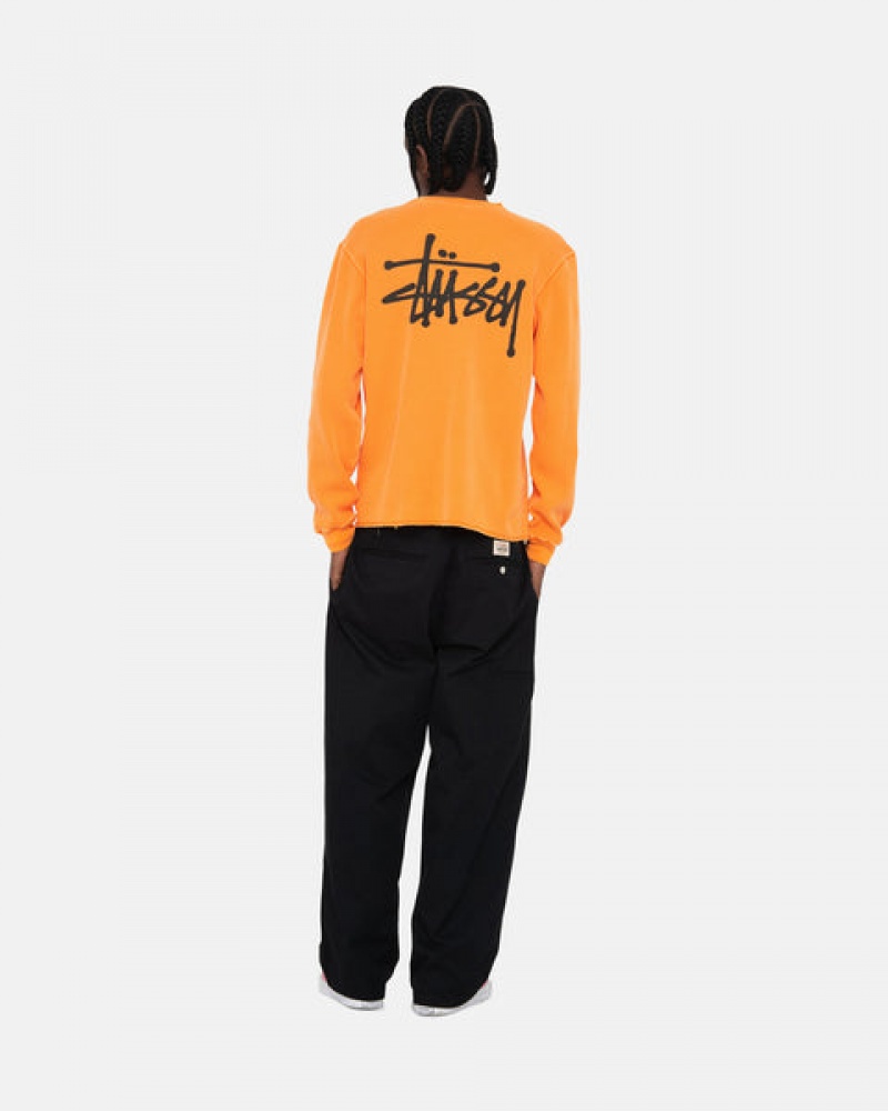 Orange Stussy Basic Stock Ls Thermal Women Tops | VRI-0917