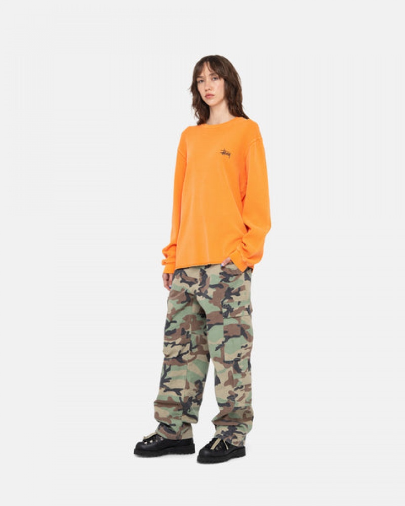 Orange Stussy Basic Stock Ls Thermal Women Tops | VRI-0917