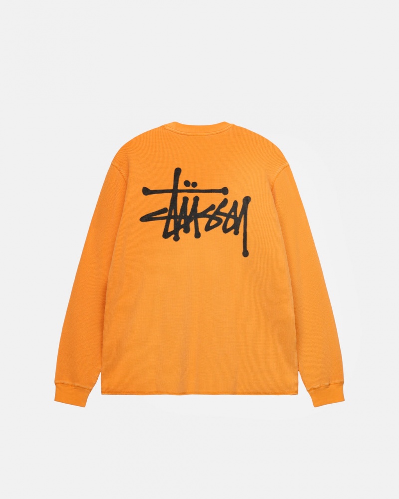 Orange Stussy Basic Stock Ls Thermal Women Tops | VRI-0917