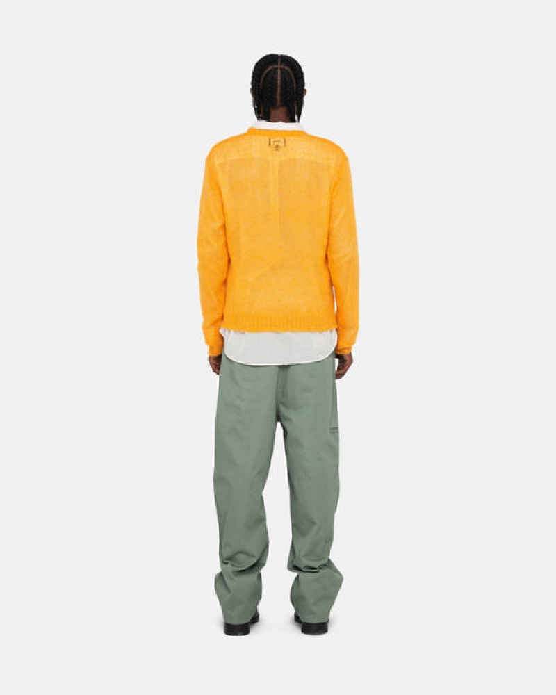 Orange Stussy Loose Knit Sweater Men Sweaters | FAN-0737