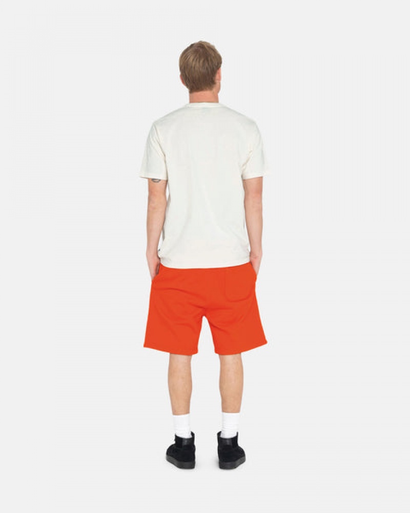 Orange Stussy Overdyed Stock Logo Short Men Sweatshirts | NVJ-3806