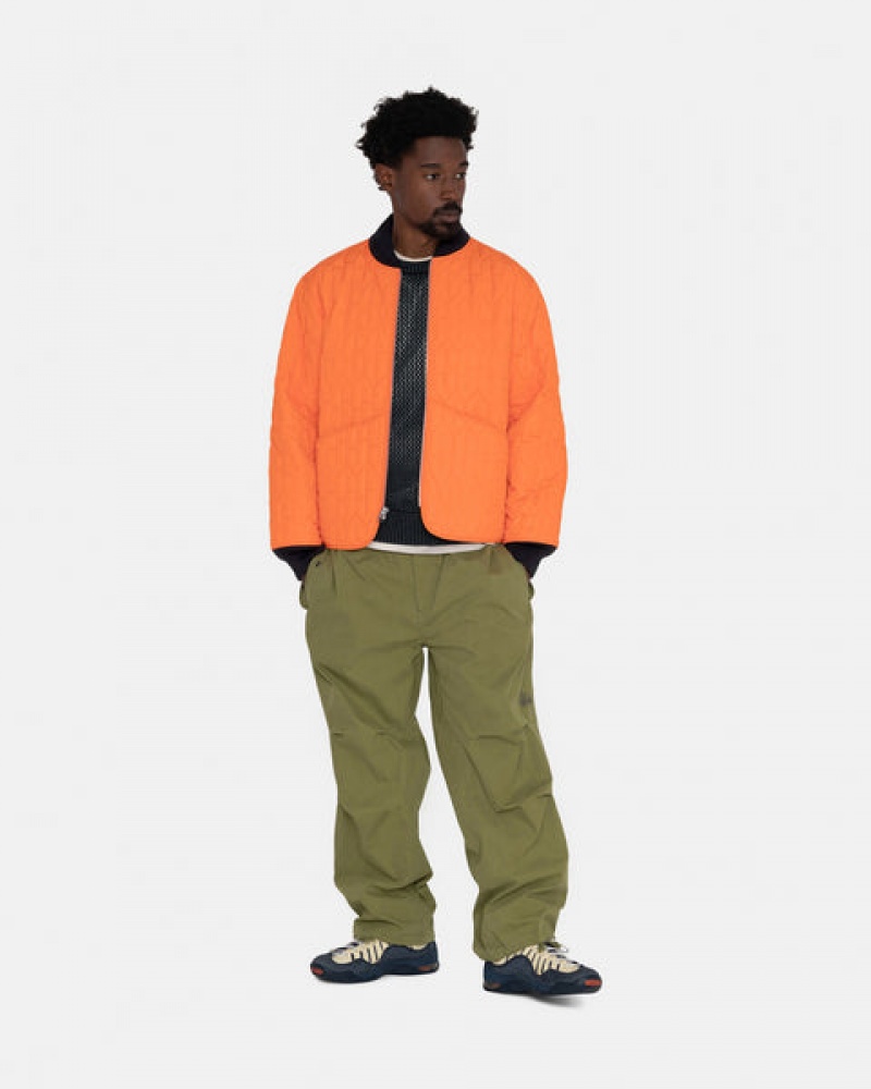 Orange Stussy S Quilted Liner Jacket Men Jackets | RFC-1224