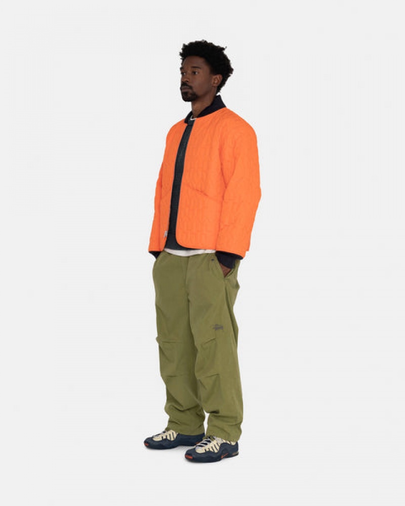 Orange Stussy S Quilted Liner Jacket Men Jackets | RFC-1224