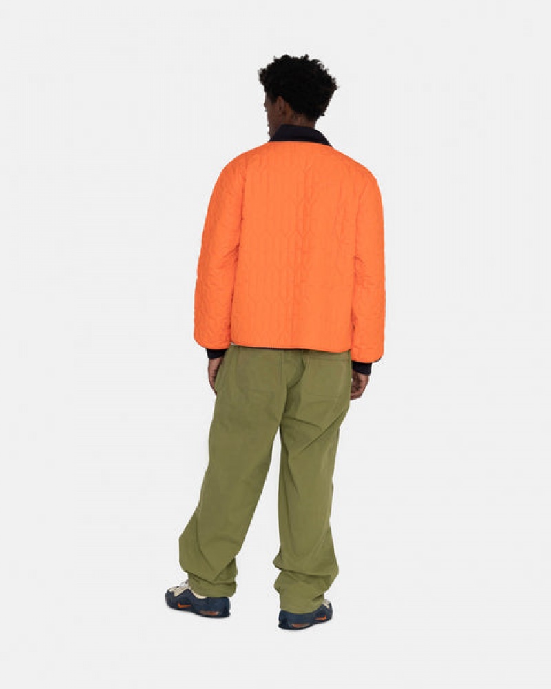 Orange Stussy S Quilted Liner Jacket Men Jackets | RFC-1224