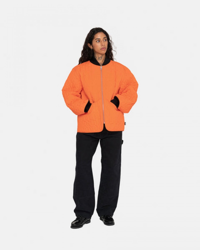 Orange Stussy S Quilted Liner Jacket Men Jackets | RFC-1224